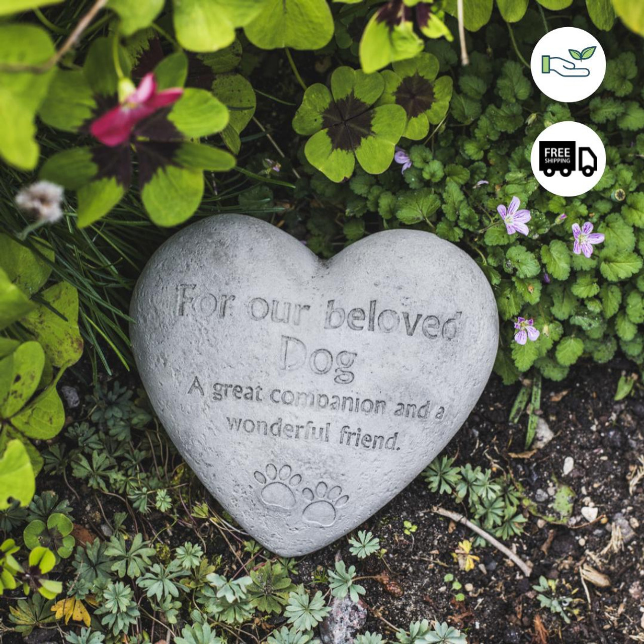 Beloved Dog Heart-Shaped Pet Memorial