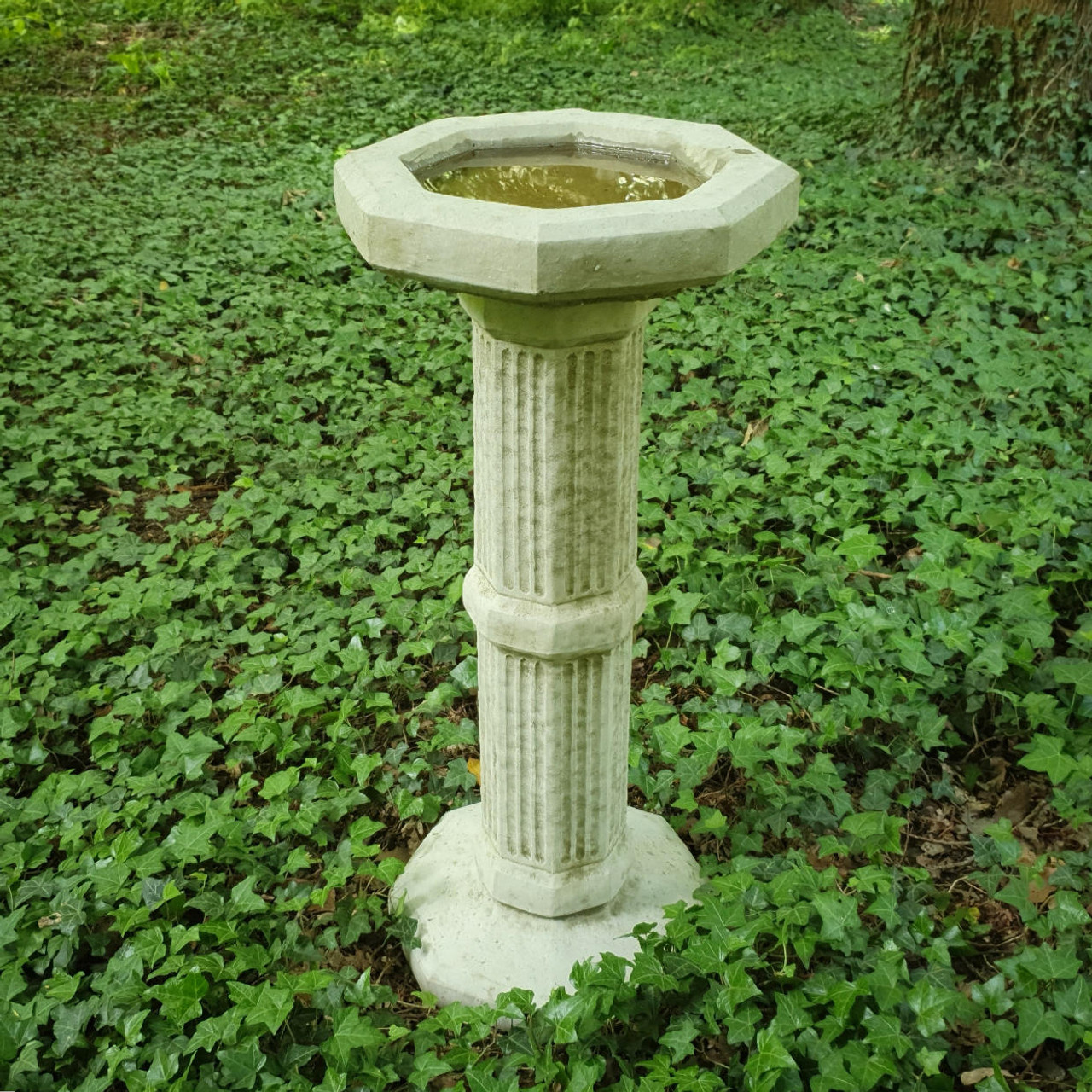 Cheltenham Tall Birdbath with Octagonal Top