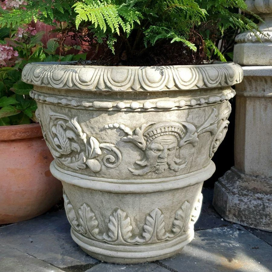 Large 'Florentine' style Stone cast Garden Pot