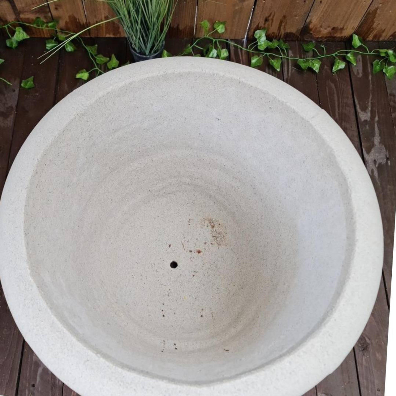 Large Flower pattern Sandstone Garden Urn 