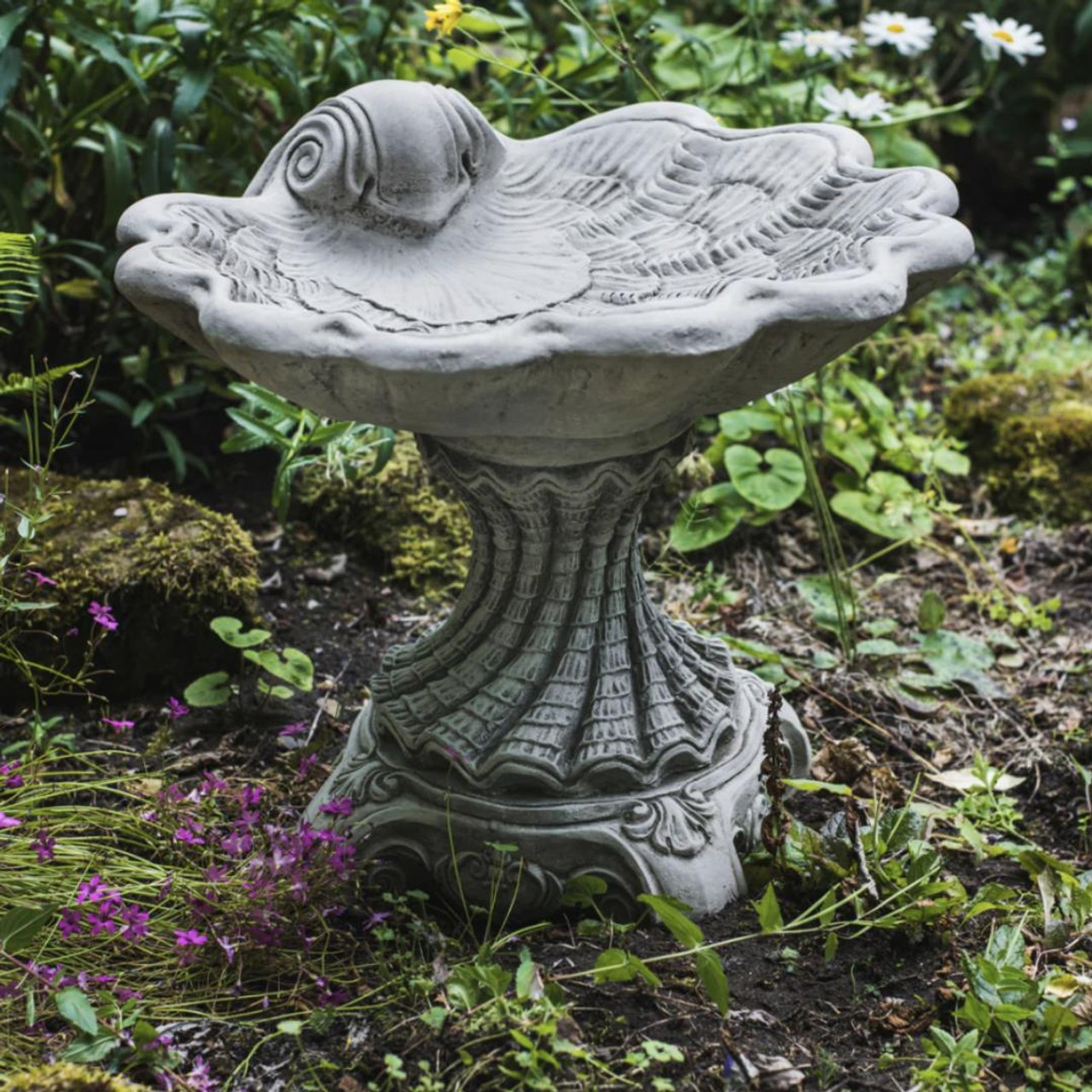 Spiral Design Birdbath