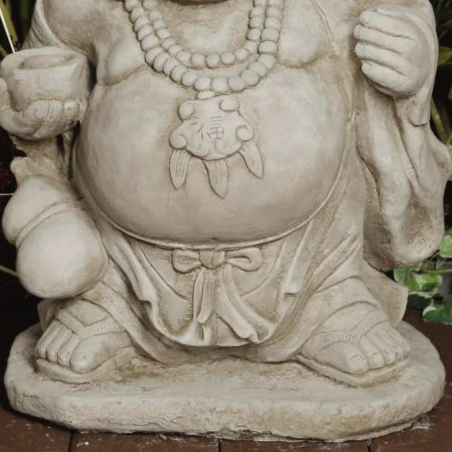 Stone Cast Happy Buddha Ornament