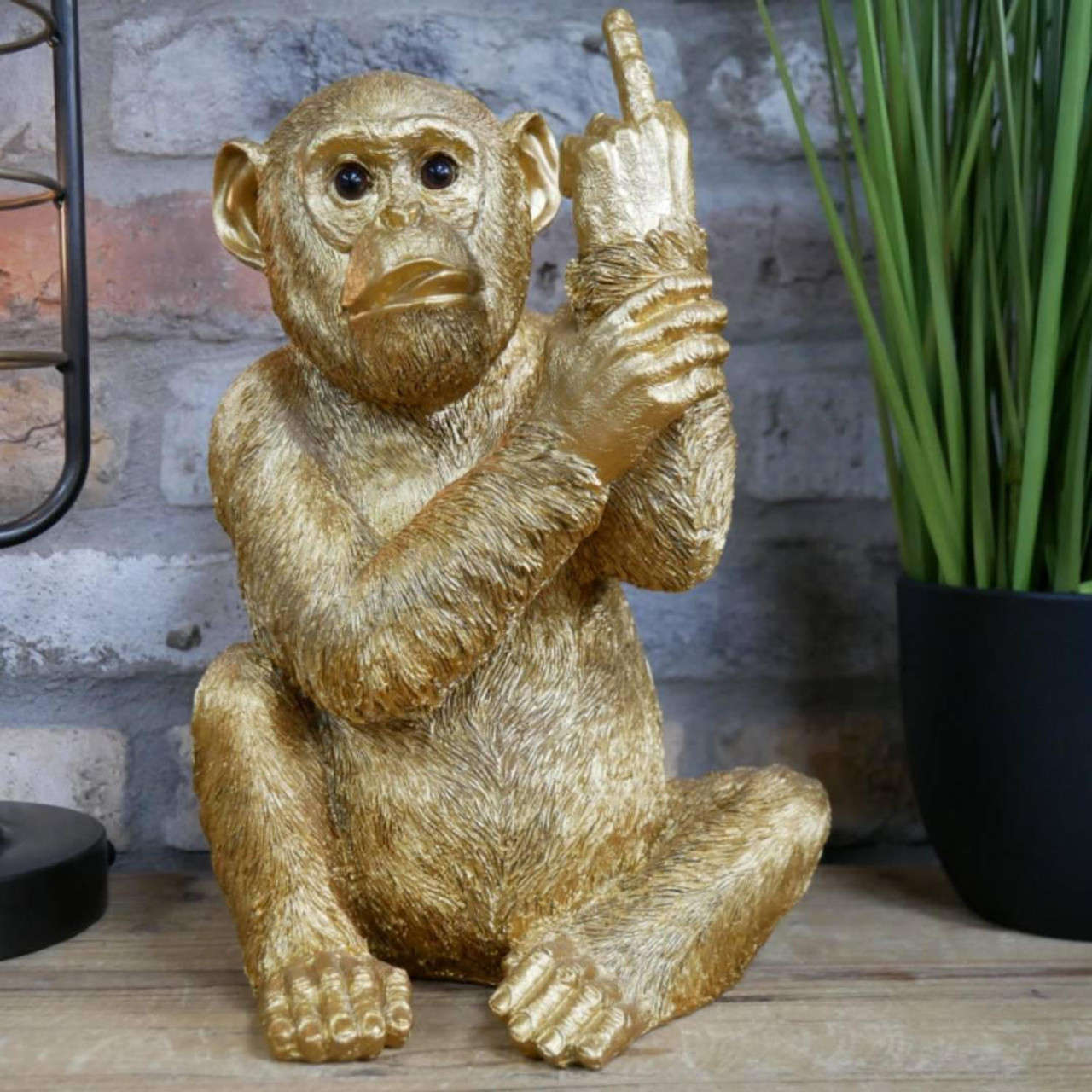 Golden quirky Monkey Figurine 