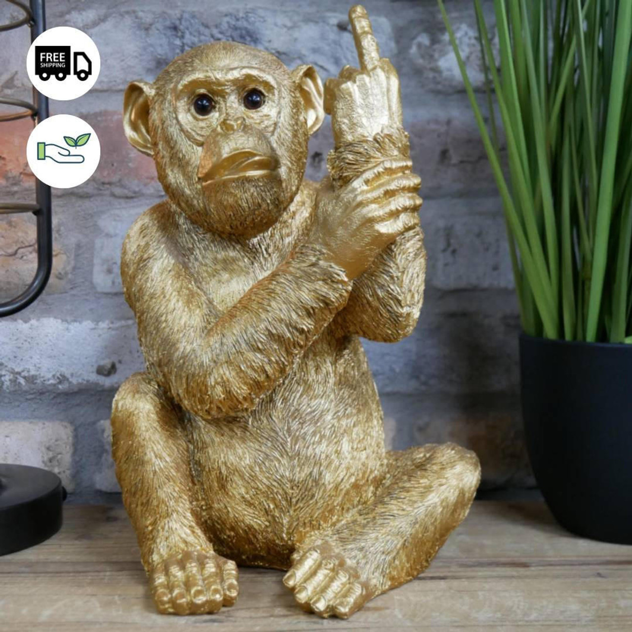 Golden quirky Monkey Figurine 