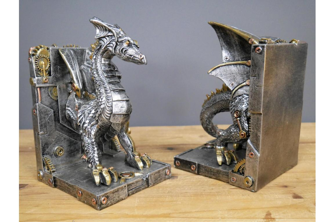 Dragon Bookends in Steam punk Style