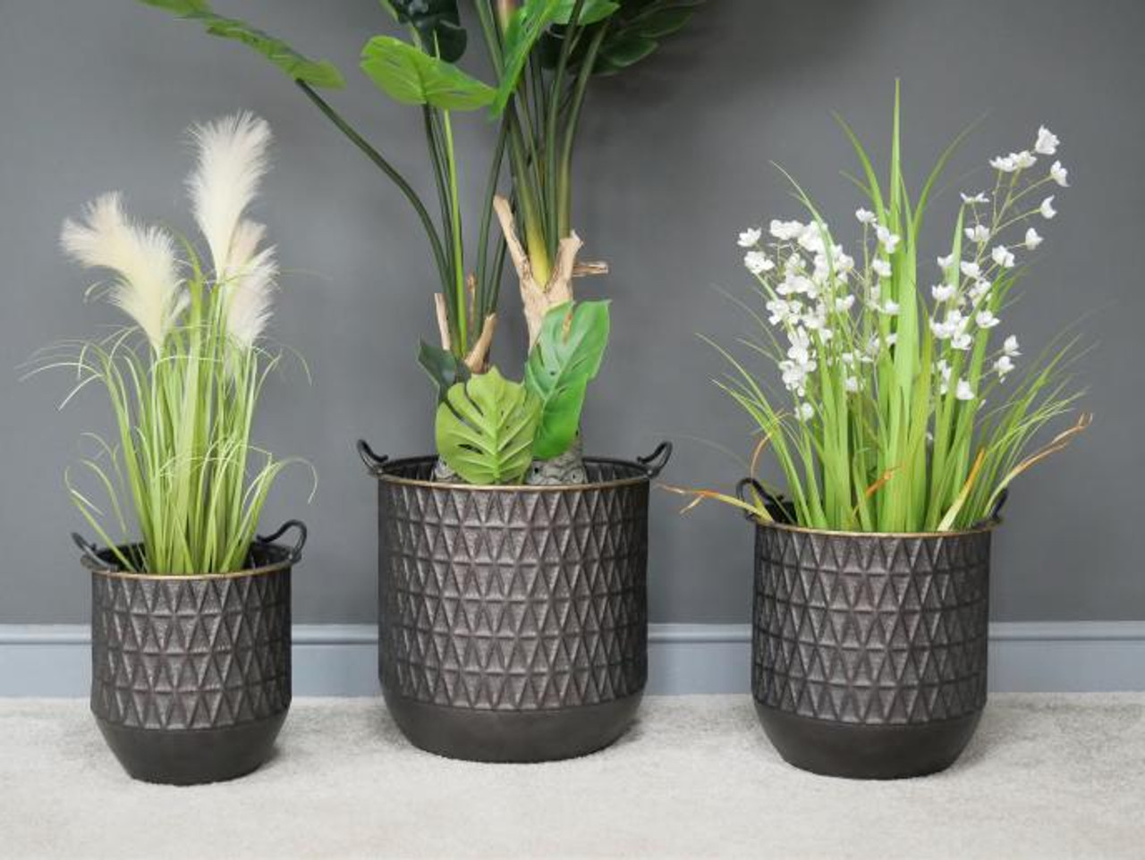 Bronze metal Retro style Planter pots