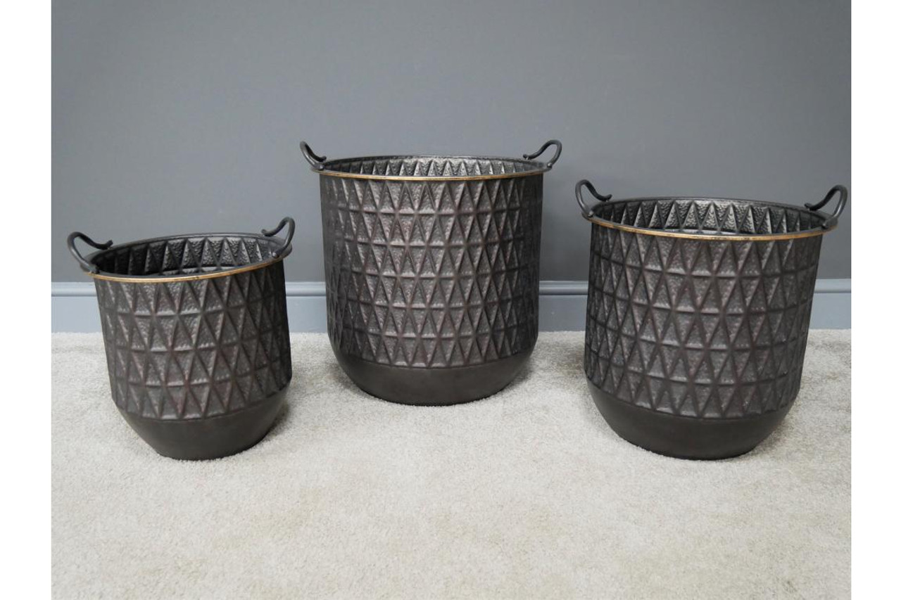 Bronze metal Retro style Planter pots