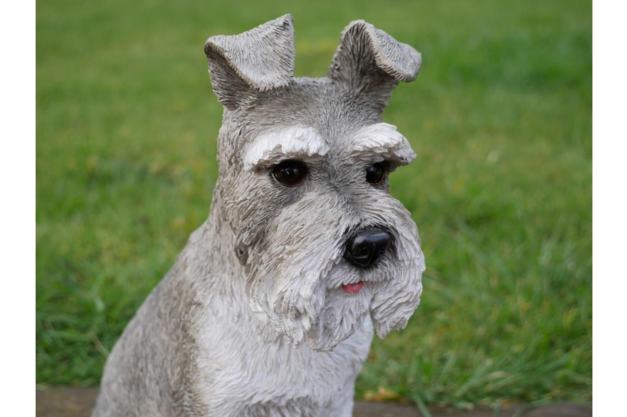 Sitting Schnauzer Garden Pet Ornament