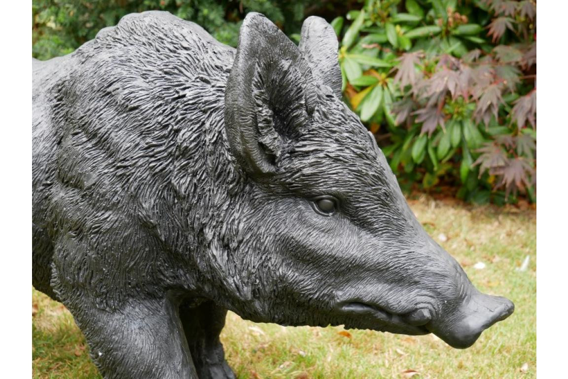 Large wild boar statue