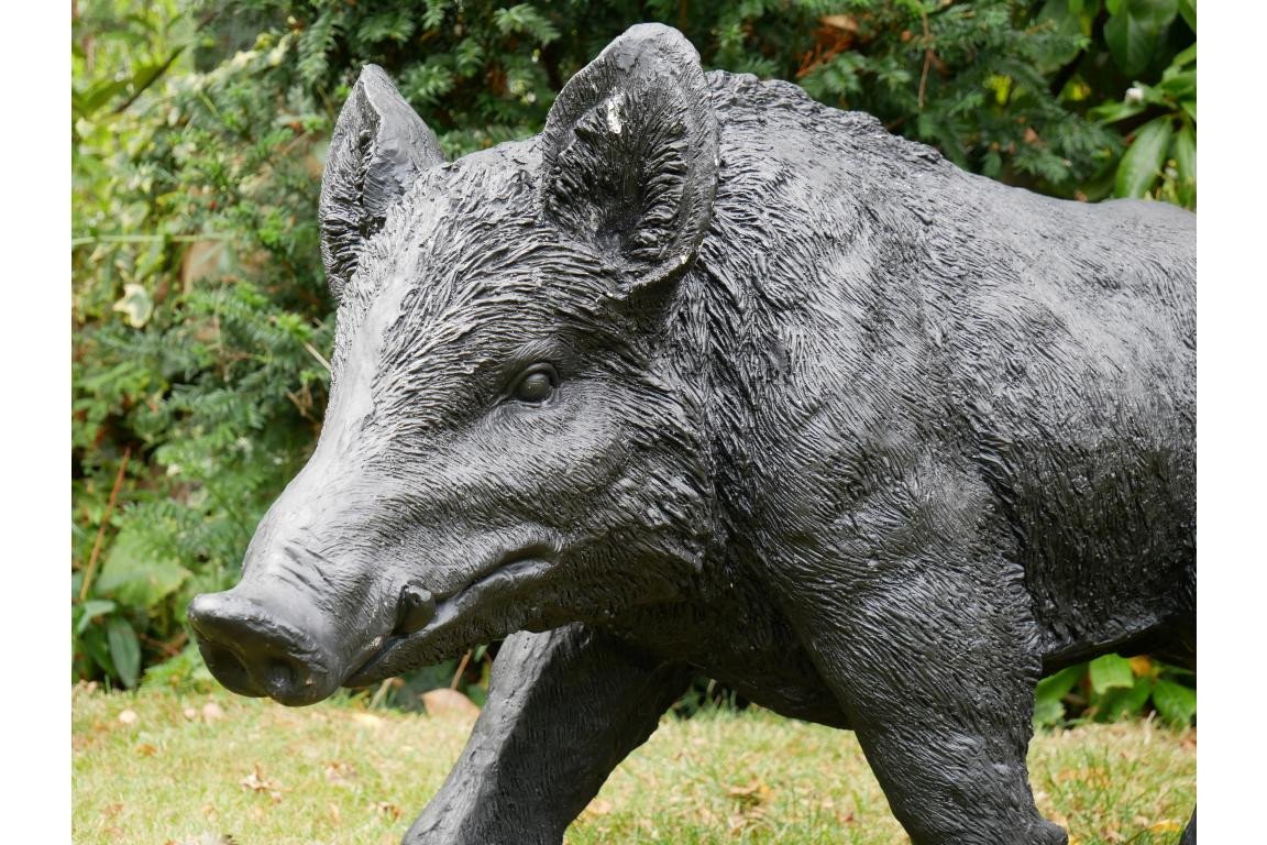 Large wild boar statue