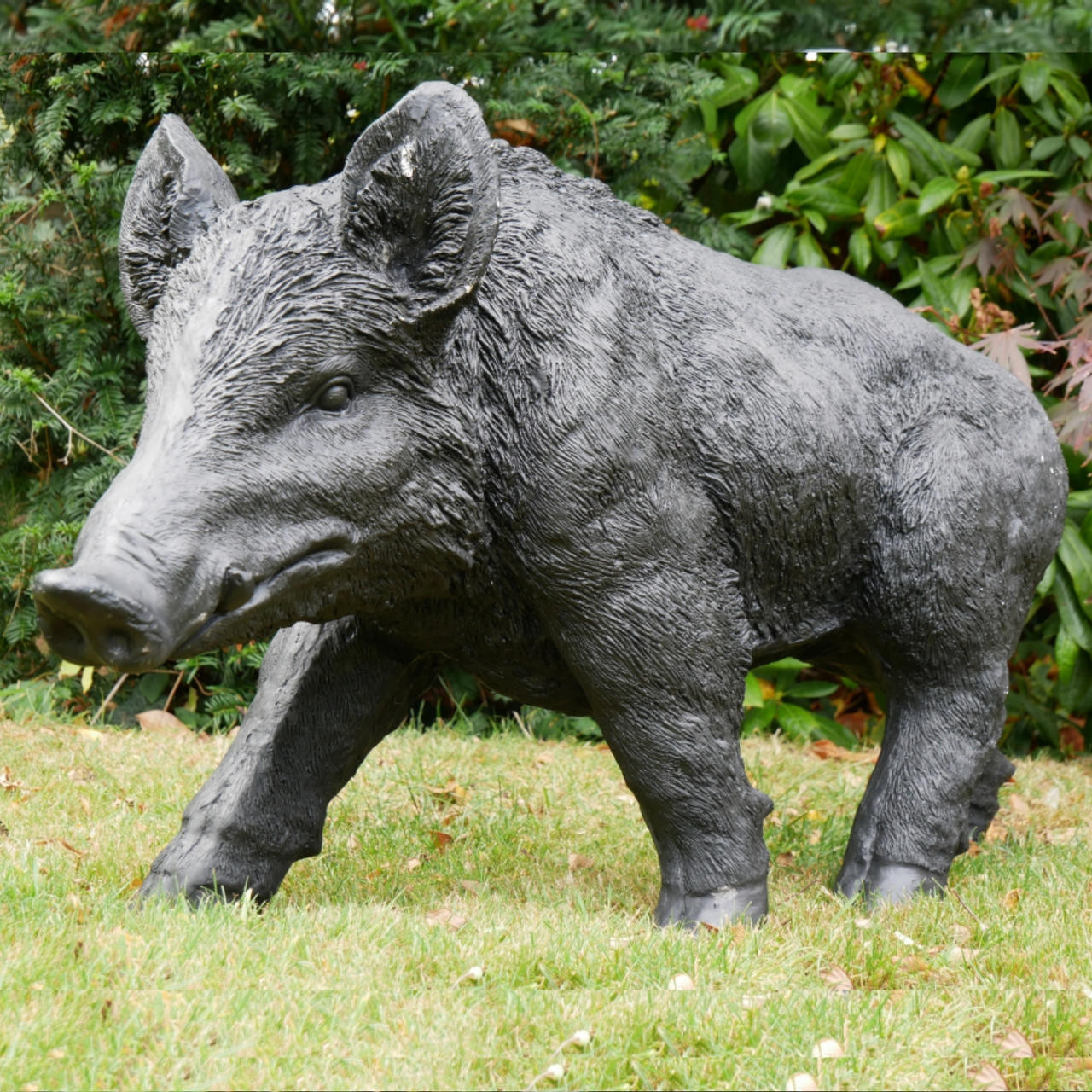 Large wild boar statue