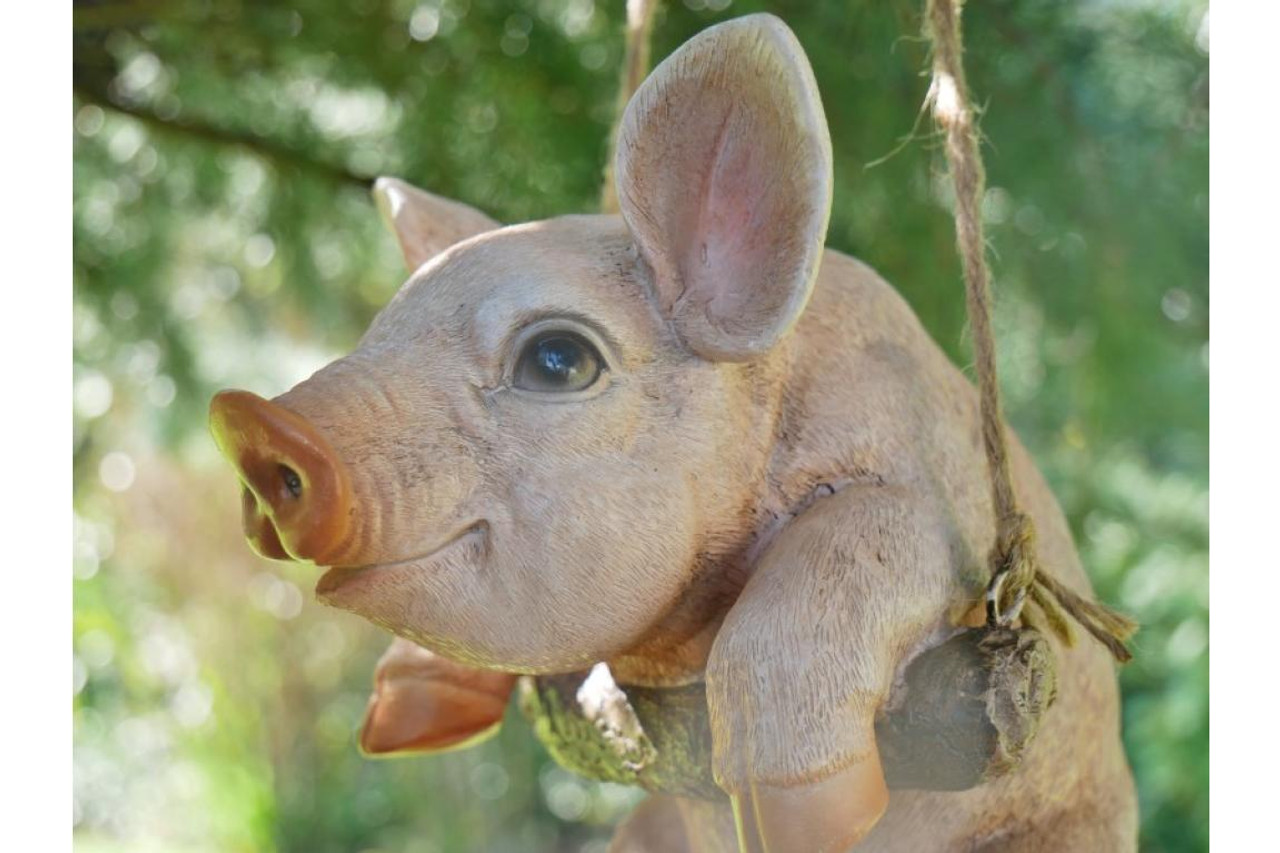 Hanging Pig Outdoor Ornament