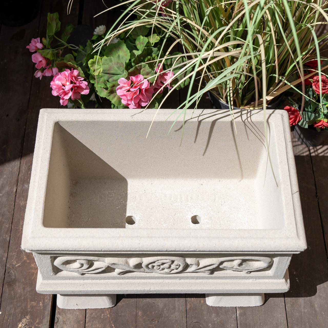 Large Imperial Sandstone Trough with Flower pattern