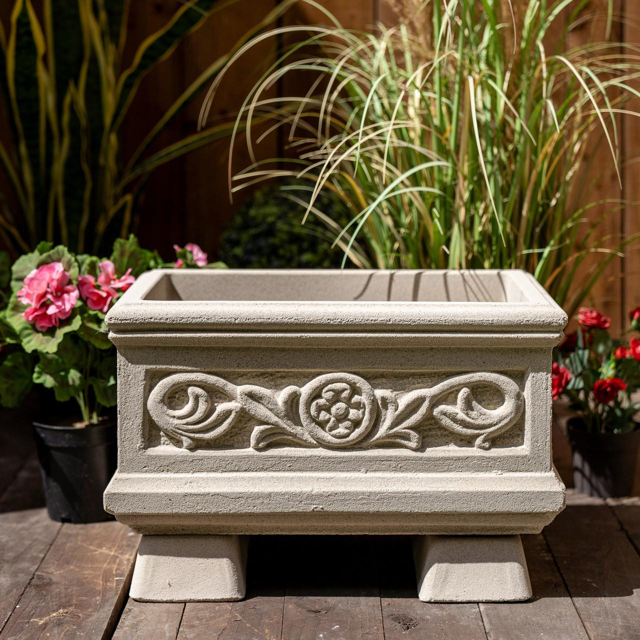 Large Imperial Sandstone Trough with Flower pattern