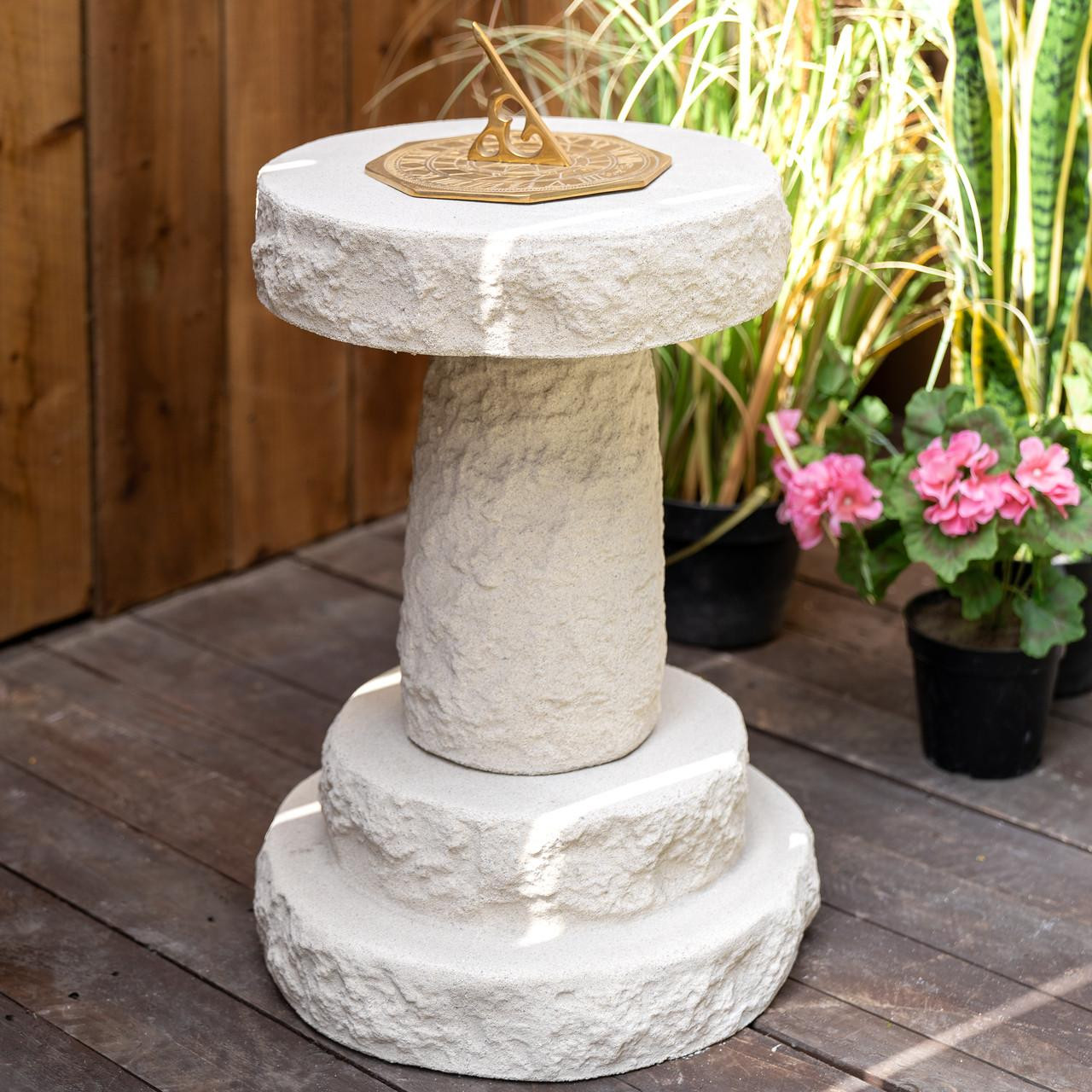 Carved design Sturdy Sandstone Sundial