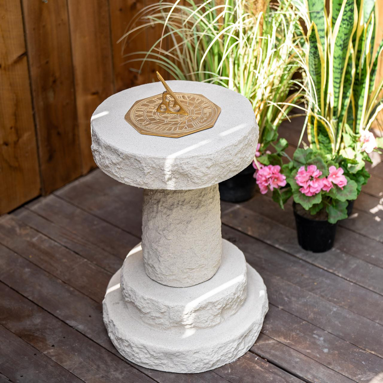 Carved design Sturdy Sandstone Sundial