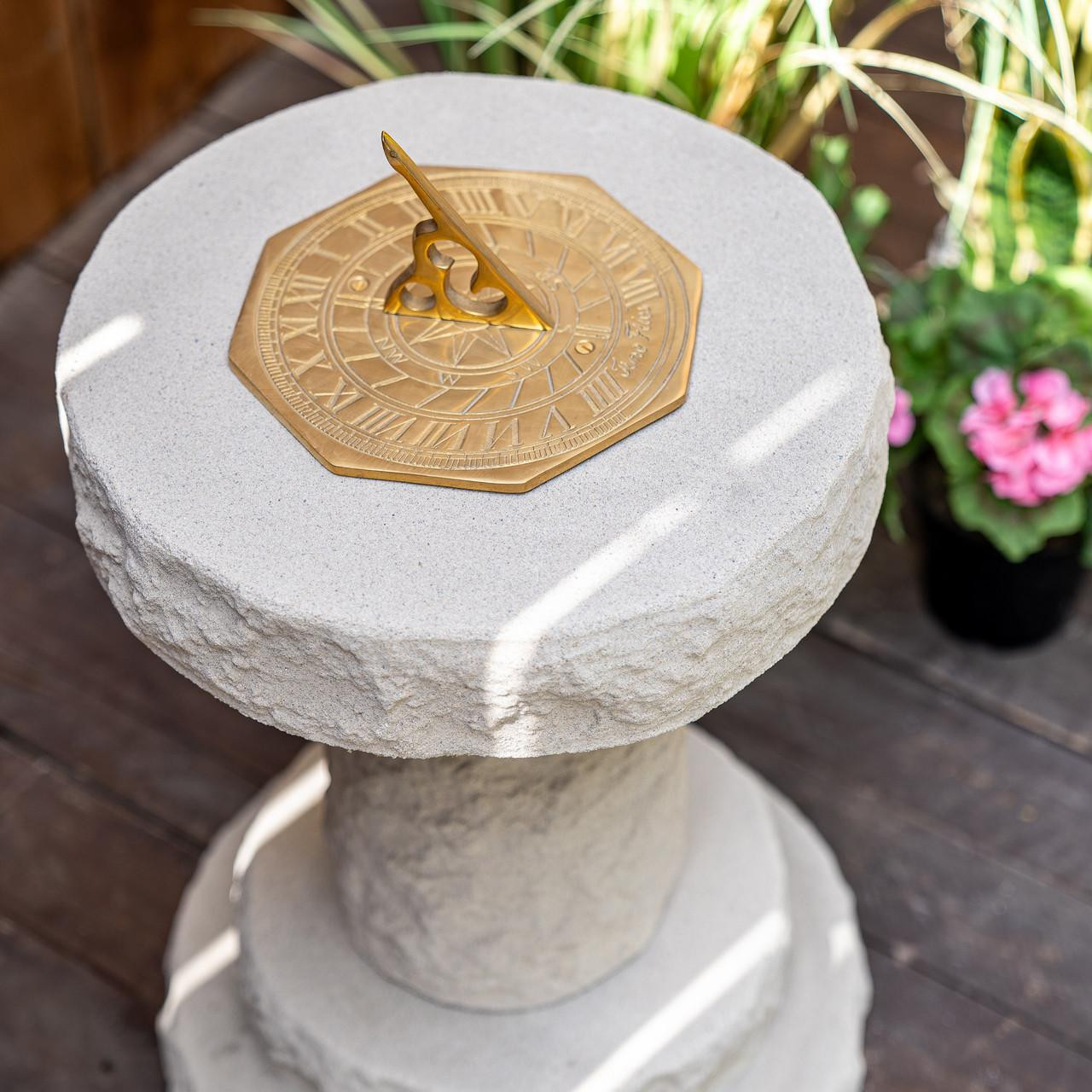 Carved design Sturdy Sandstone Sundial