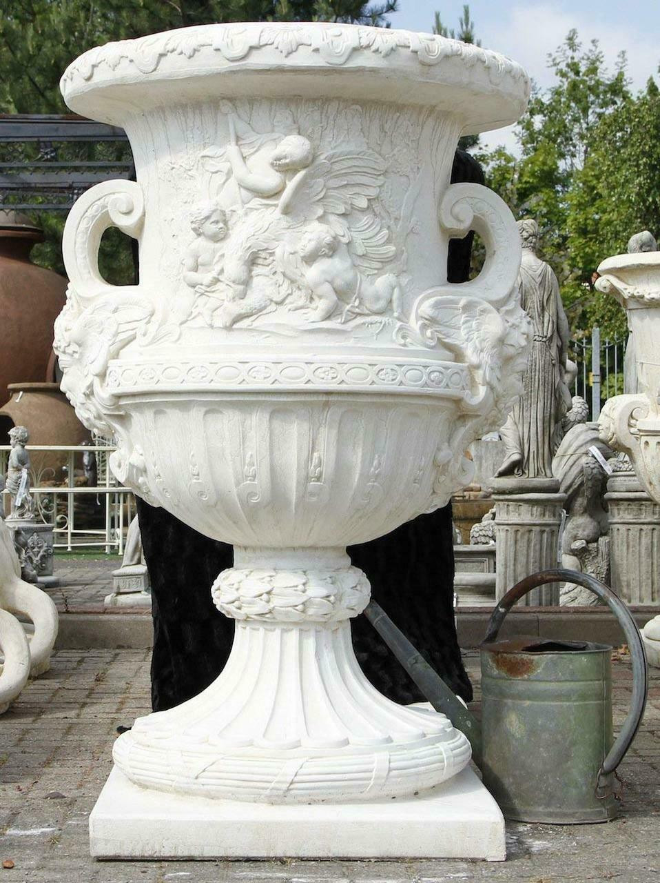 Giant Greek design Stone cast Vase