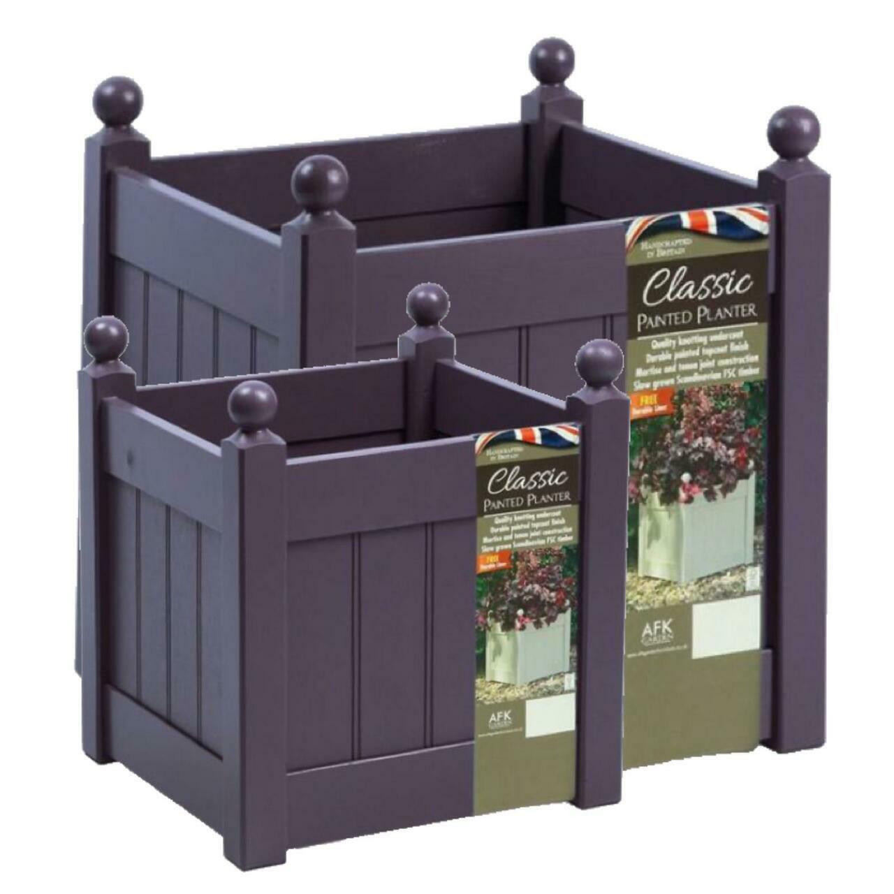 Classic Painted Planter Set in Lavender