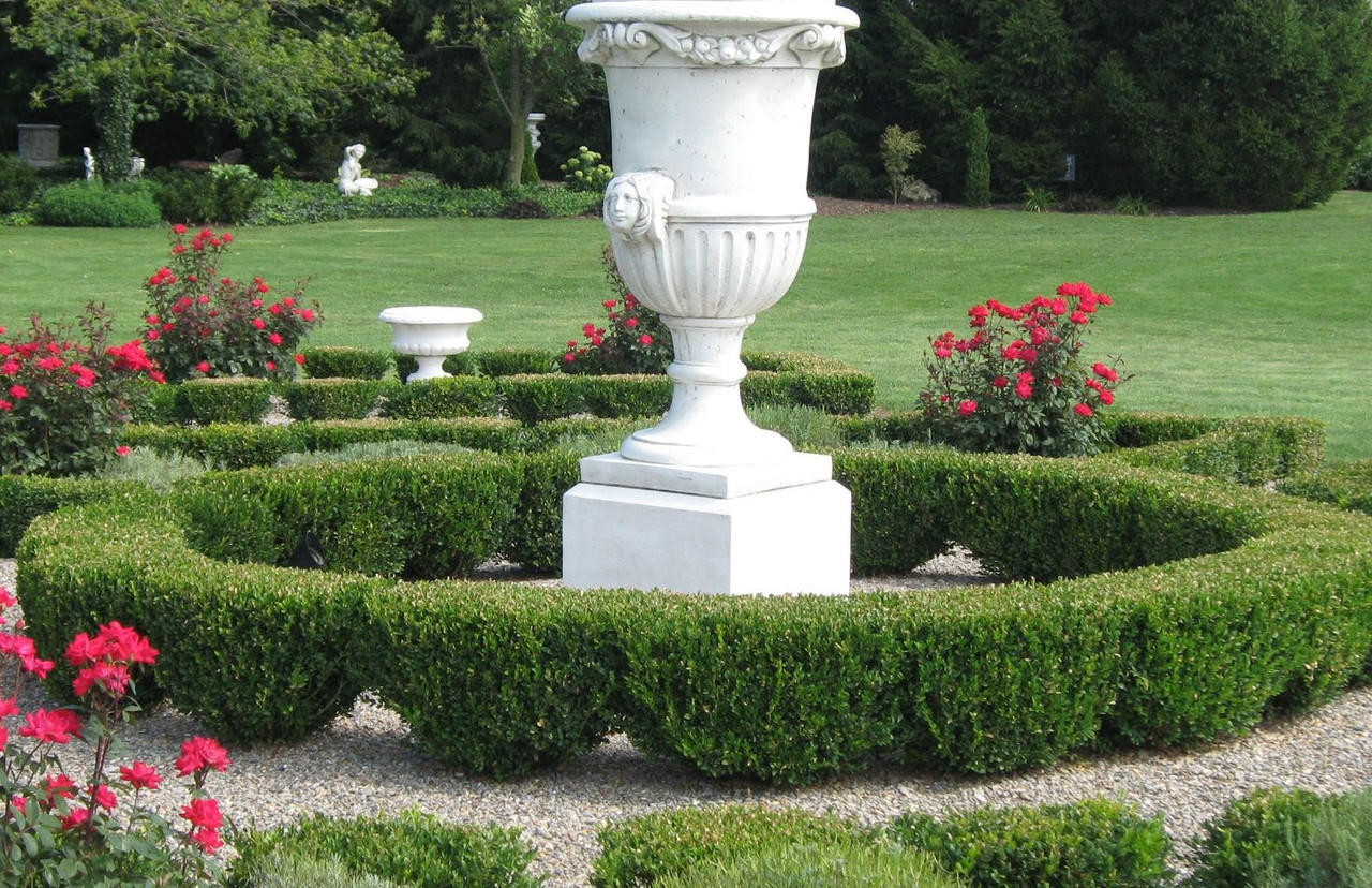 Giant White Floral Design Vase 