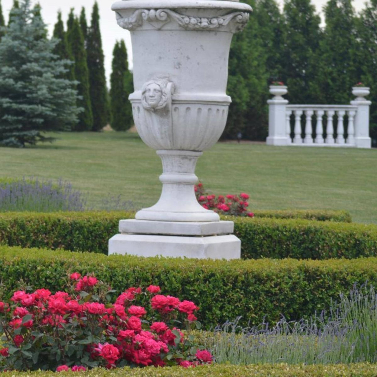 White Giant Floral Pot | Large Garden Vase | Floral Design Vase