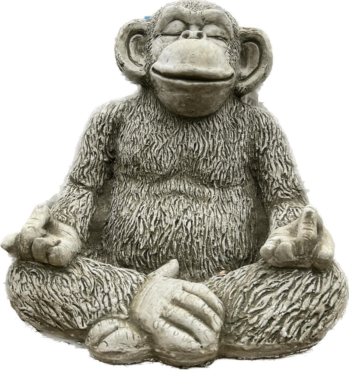 Stone Cast 'Zen Ape, Garden Ornament 