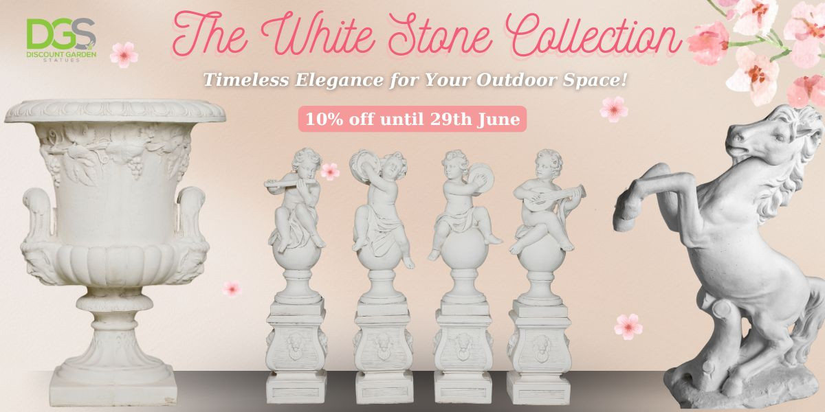 Timeless Elegance: Explore Our Exquisite Range of White Stone Cast Pots and Urns And Enjoy 10% Off