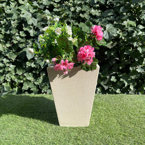 Small Sandstone Classic Square Greek Style Planter  