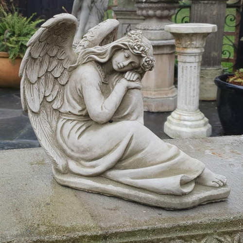 Resting Angels Stone Garden Ornaments