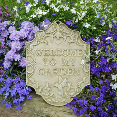 Beautiful Design Stone Cast  Wall Welcome Plaque Beautiful Design Stone Cast  Wall Welcome Plaque