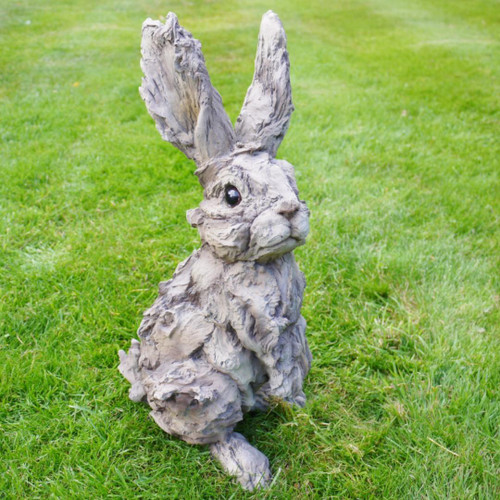 Adorable Wood Effect Rabbit Garden Ornament Adorable Wood Effect Rabbit Garden Ornament