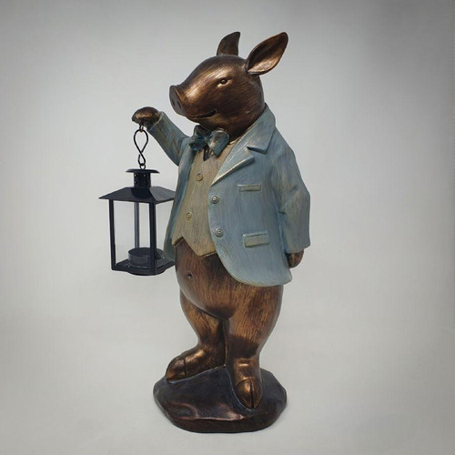Pig with Lantern Home Decor Ornament Pig with Lantern Home Decor Ornament