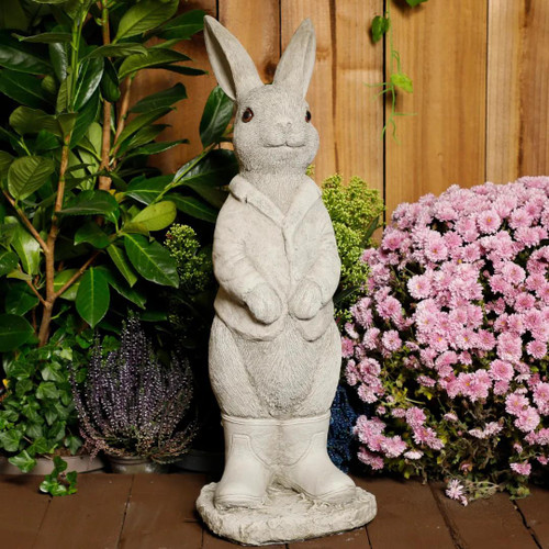 Cute Stone Cast Peter Rabbit Large Garden Sculpture Cute Stone Cast Peter Rabbit Large Garden Sculpture