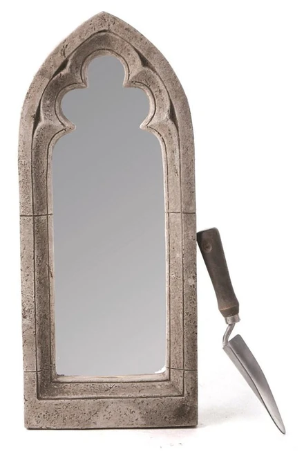 Small Gothic Wall Mirror Garden Statue