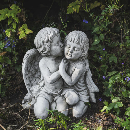 Charming Cupid Lovers Stone Cast Statue Charming Cupid Lovers Stone Cast Statue