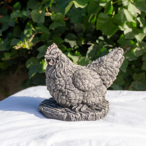 Stone Cast Chicken Garden Sculpture Animal Statue