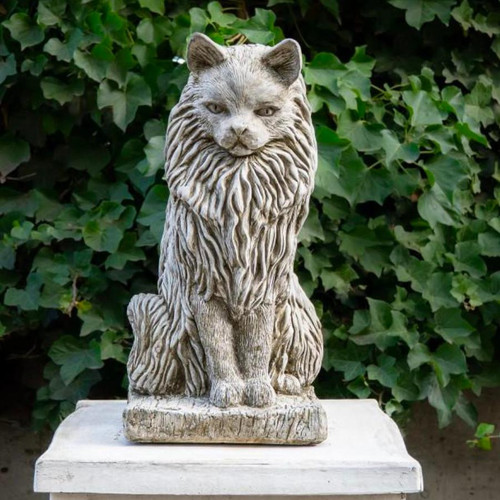 Stone Cast Large Felis Cat Garden Ornament Animal Statue 