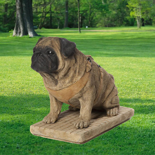 Full Size Sitting Pug Dog Statue Full Size Sitting Pug Dog Statue