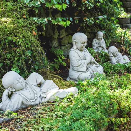 Oriental Monk Buddha Statues Set Oriental Monk Buddha Statues Set