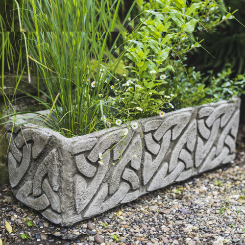 Celtic style Stone Planter Trough Celtic style Stone Planter Trough