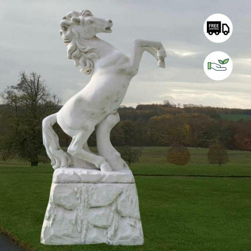 Stunning Large Rearing Horse on Wall Design Base 140cm tall