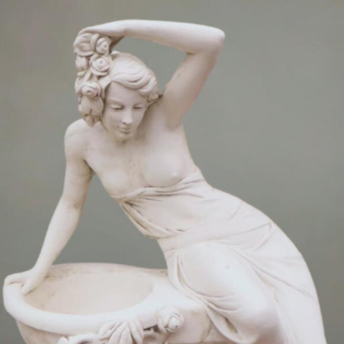 Giant Greek Bathing Lady With Flowers 