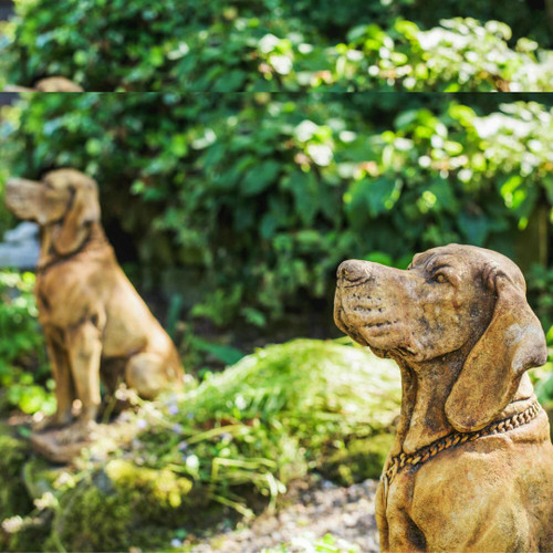 Pair of Life Size Hound Statues Pair of Life Size Hound Statues