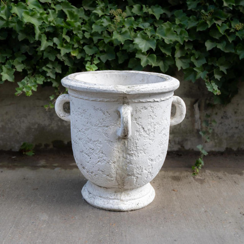Very Large Rustic Ancient Style Pot With Ring Handles 
