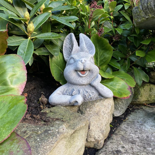 Cute Half Bunny stone garden ornament Cute Half Bunny stone garden ornament