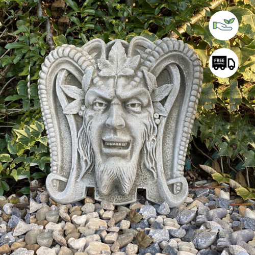 Devil Head Stone Wall Plaque