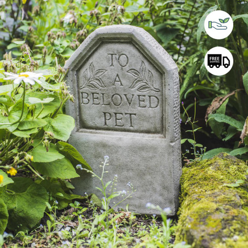 To A Beloved Pet Stone Cast Tombstone Memorial