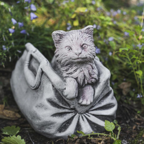 Cat in Bag Stone Pot planter Cat in Bag Stone Pot planter