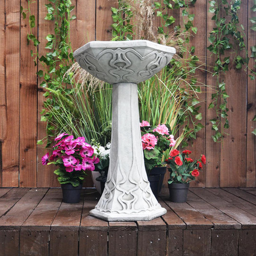 Stunning Art Deco Garden Bird Bath