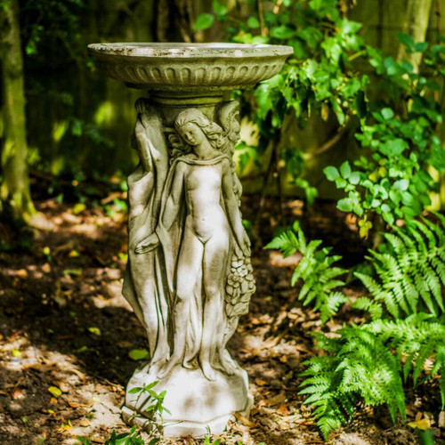 Three Graces Design Bird Bath statuary